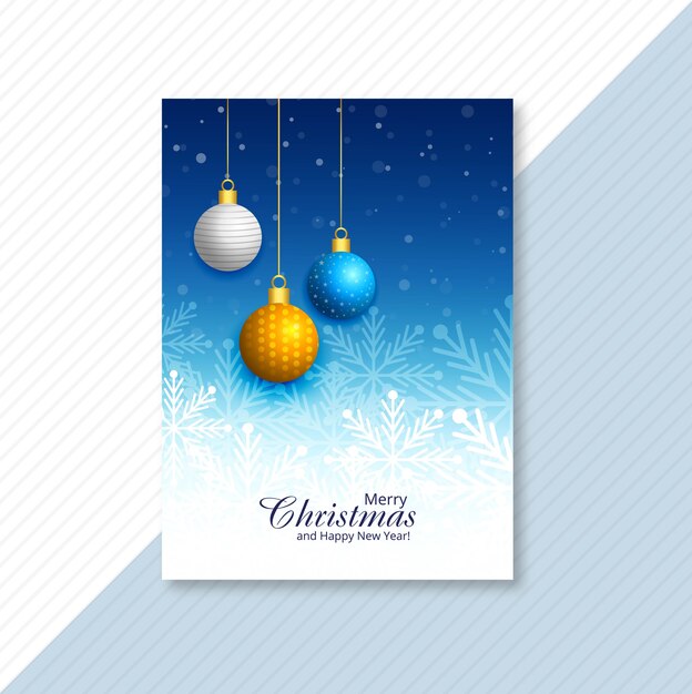Tarjeta de folleto de celebración de feliz navidad