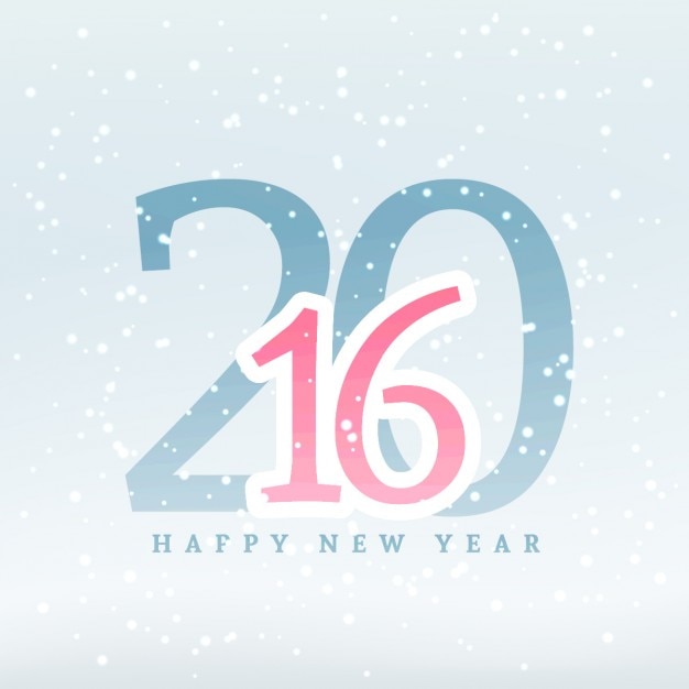 Vector gratuito tarjeta hermosa de año nuevo 2016
