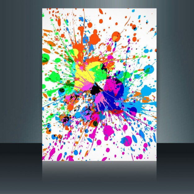 Tarjeta Holi artística colorida