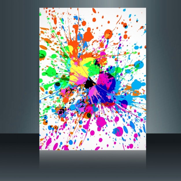 Tarjeta Holi artística colorida