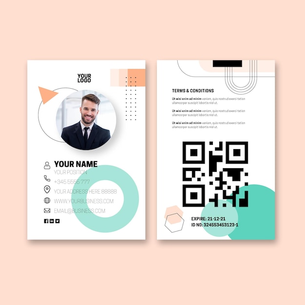 Tarjeta de identificación comercial general