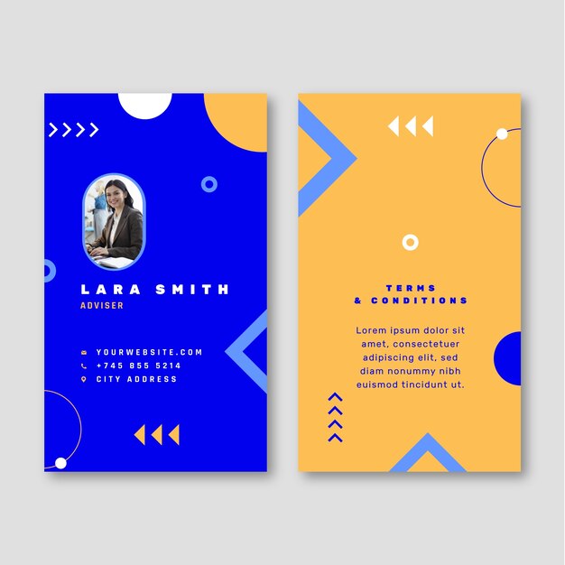 Tarjeta de identificación de contabilidad de diseño plano