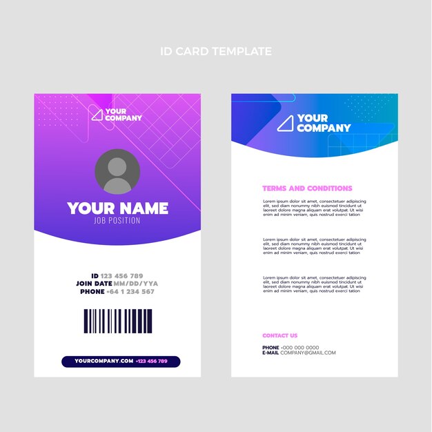 Tarjeta de identificación de tecnología abstracta degradada
