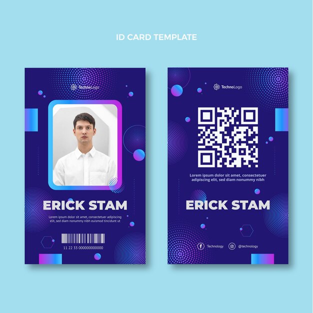 Tarjeta de identificación de tecnología de medios tonos degradados