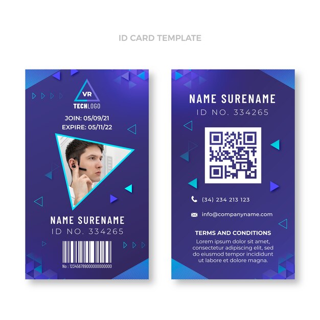 Tarjeta de identificación de tecnología de textura degradada