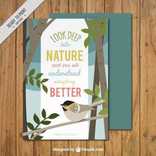 Vector gratuito tarjeta inspirada de la naturaleza