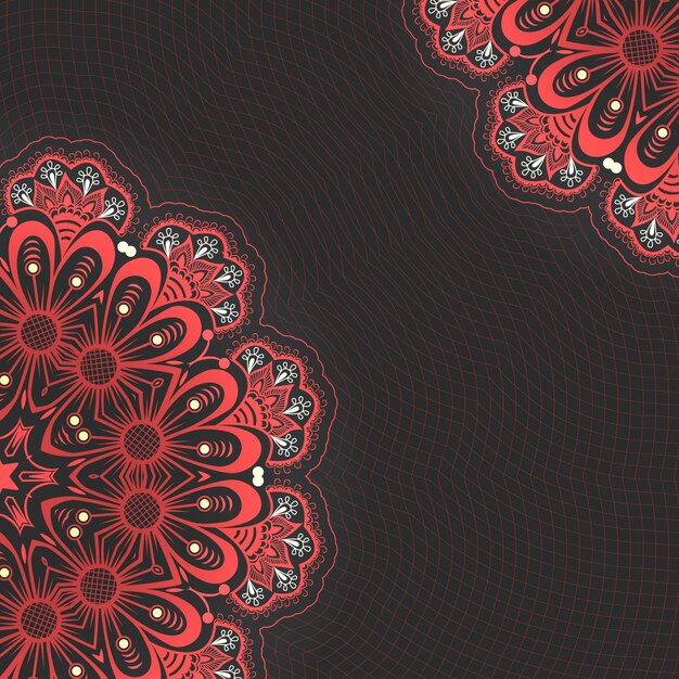Tarjeta de la invitación y del aviso de la boda con el cordón redondo ornamental con los elementos del arabesque. Mehndi estilo. Oriente ornamento tradicional. Zentangle-como el ornamento floral coloreado redondo.