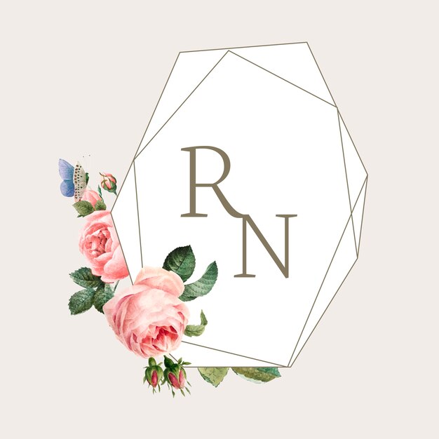Tarjeta de invitación de boda decorada con rosas vector