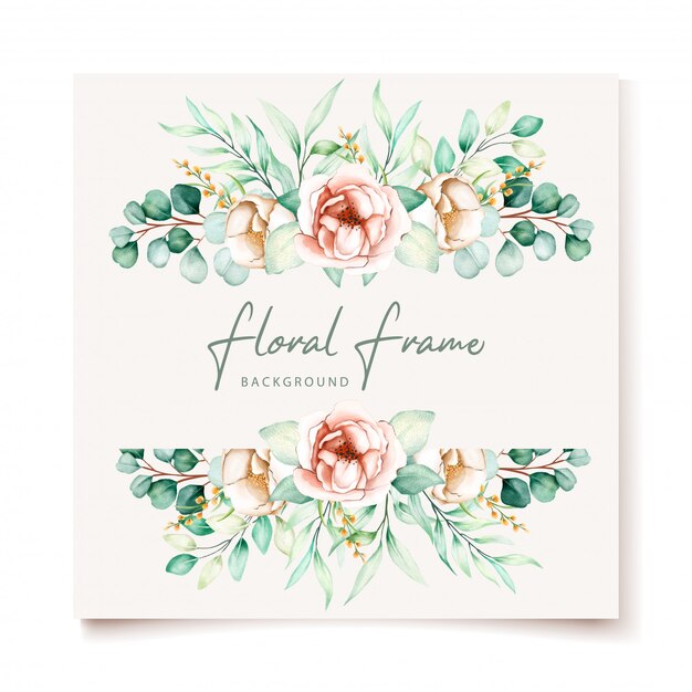 Tarjeta de invitación de la boda floral