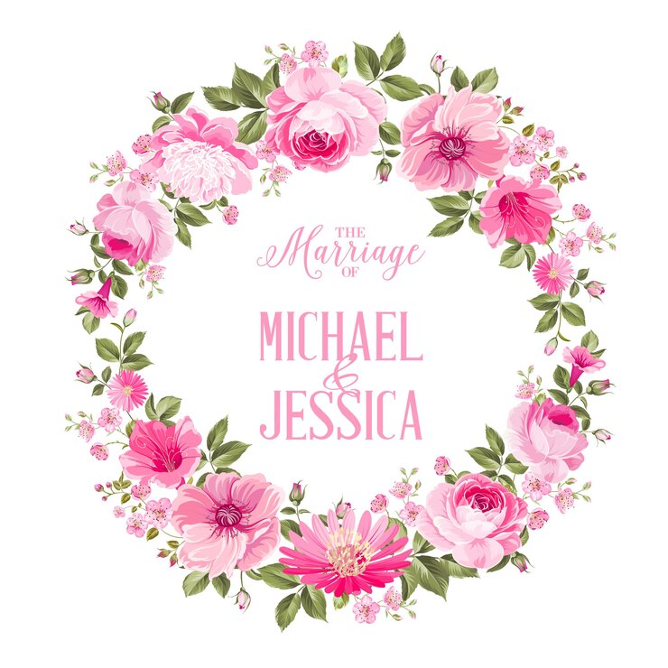 Tarjeta de invitación de boda.