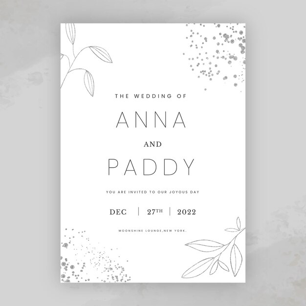 tarjeta de invitación de boda