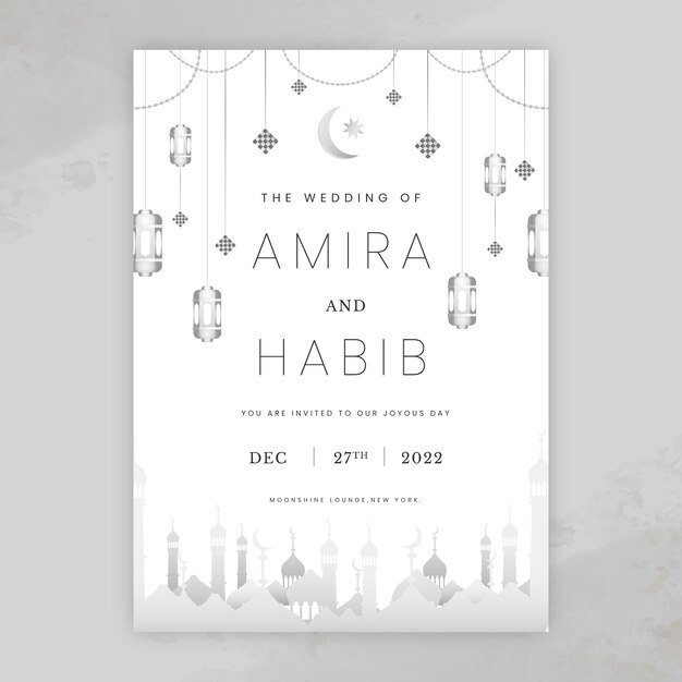 tarjeta de invitación de boda