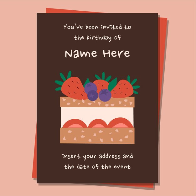 Tarjeta de invitación de cumpleaños