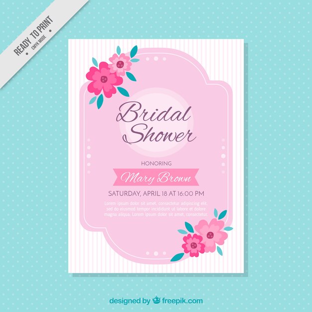 Tarjeta de invitación de despedida de soltera 