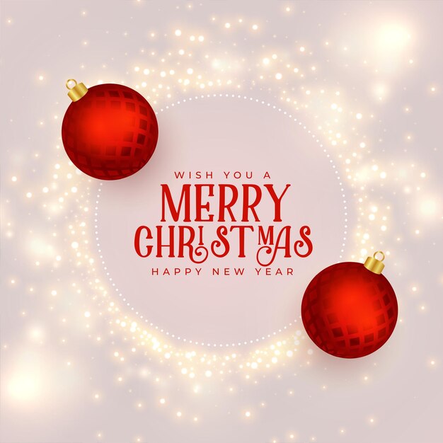 Tarjeta de invitación de feliz navidad brillante con ilustración de vector de diseño de adorno