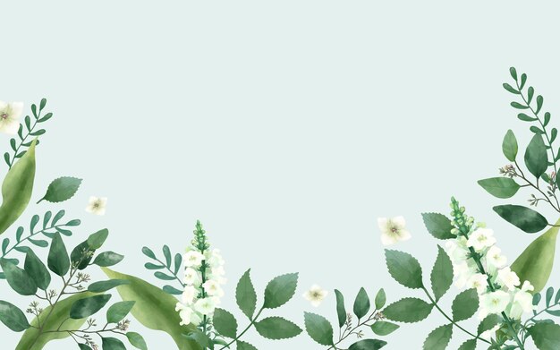 Tarjeta de invitación con un tema verde.