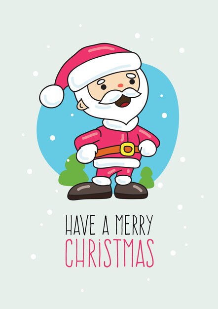 Tarjeta linda de santa claus