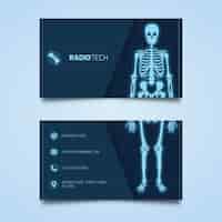 Vector gratuito tarjeta médica con un esqueleto
