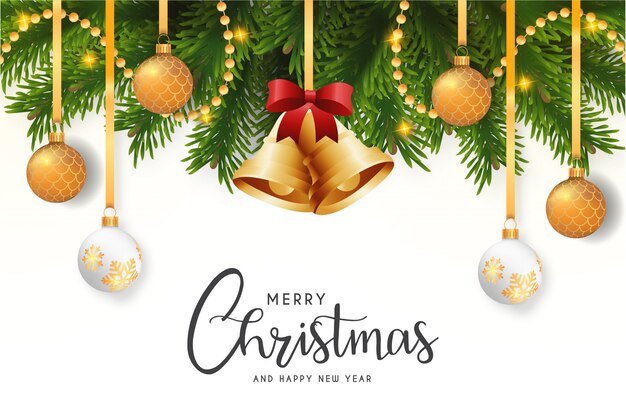 Tarjeta moderna de feliz Navidad con fondo elegante