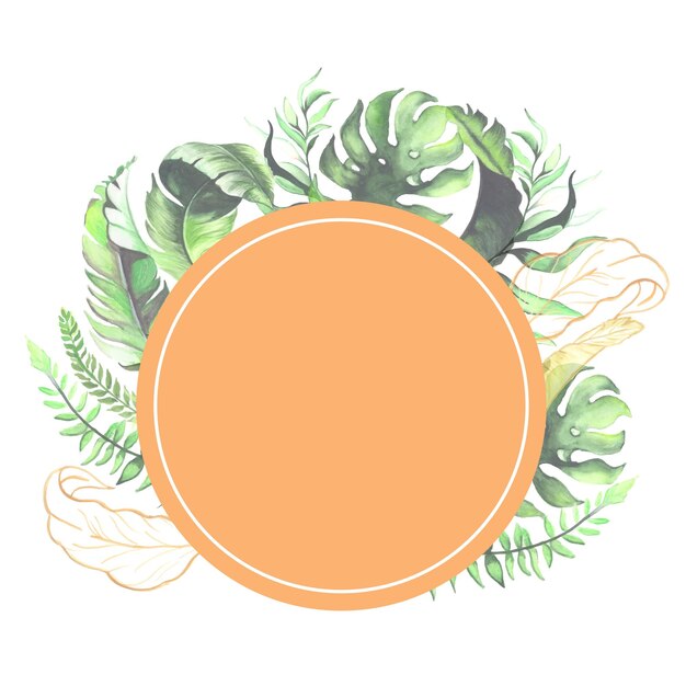 Tarjeta multipropósito de fondo de invitación de boda colorido dorado verde naranja Vector libre
