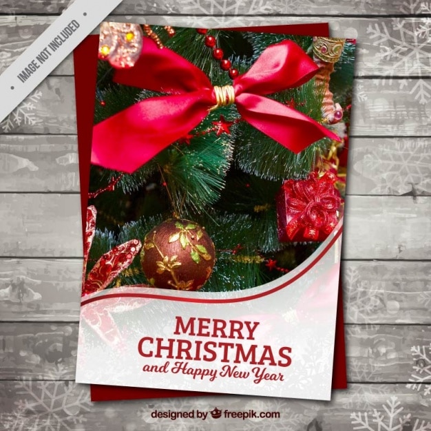 Vector gratuito tarjeta de navidad y año nuevo con estilosa onda