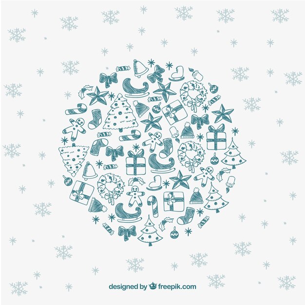 Tarjeta de navidad caligráfica vector