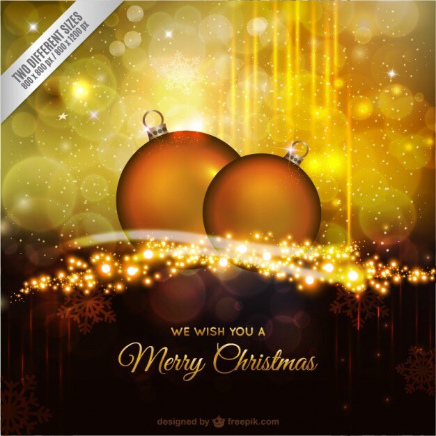Tarjeta de Navidad con chispas de oro
