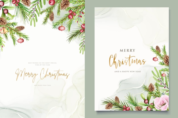 Tarjeta de navidad dibujada a mano