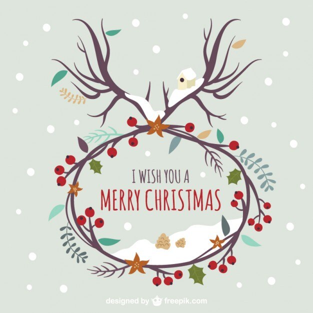 Tarjeta de navidad gris