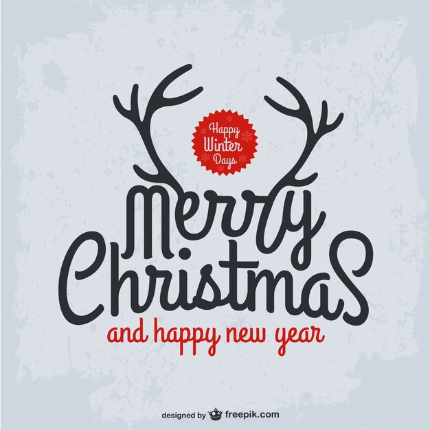 Tarjeta de Navidad grunge