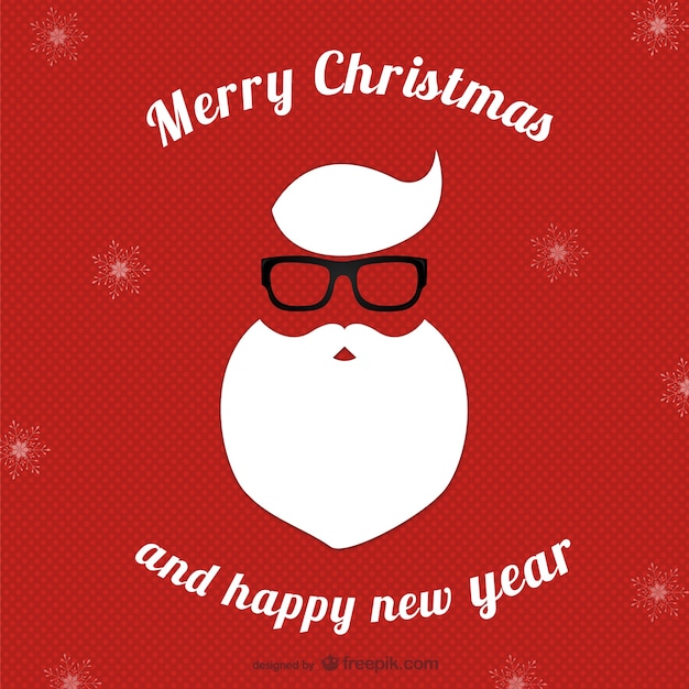 Vector gratuito tarjeta de navidad hipster