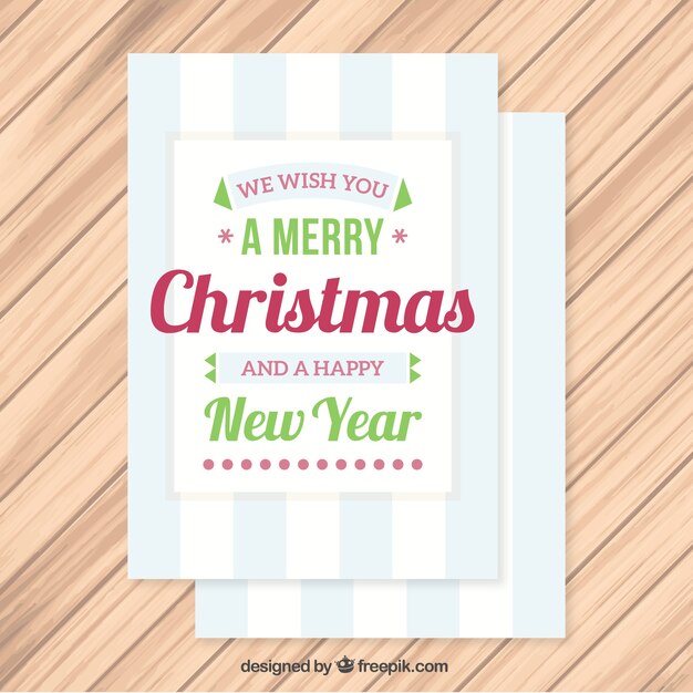 Tarjeta de Navidad de rayas