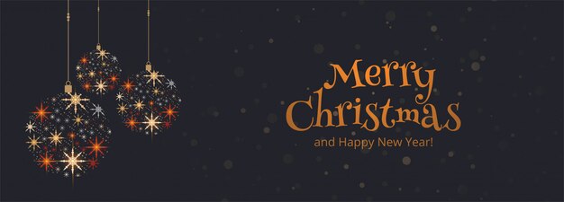 Tarjeta de navidad de vacaciones hermoso banner