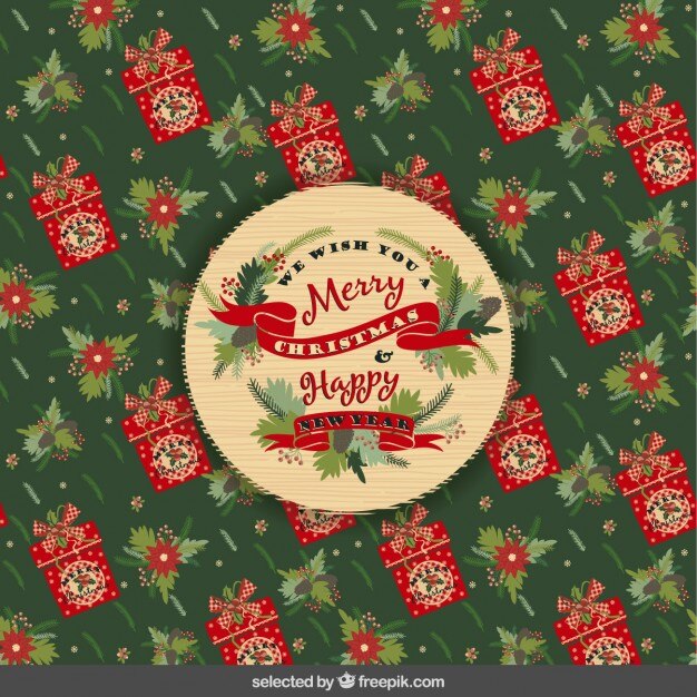 Tarjeta de navidad vintage
