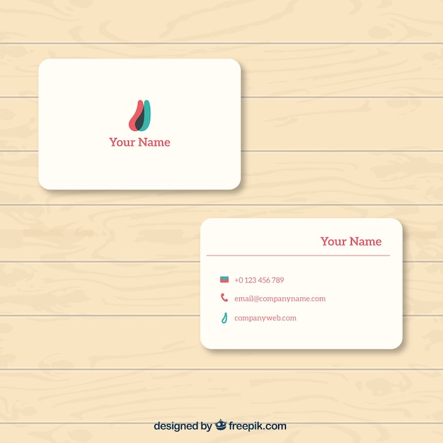 Vector gratuito tarjeta de negocios minimalista