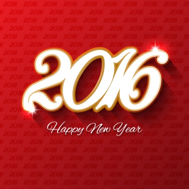 Vector gratuito tarjeta de nuevo año 2016
