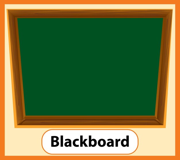 Tarjeta de palabra inglesa educativa de Blackboard