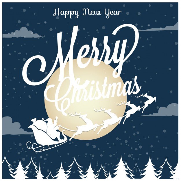 Tarjeta papá noel para celebrar navidad