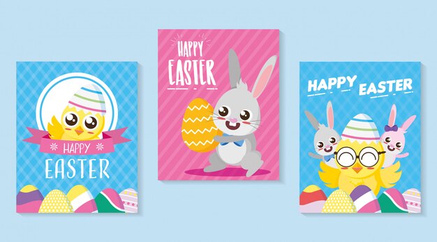 Tarjeta de pascua feliz
