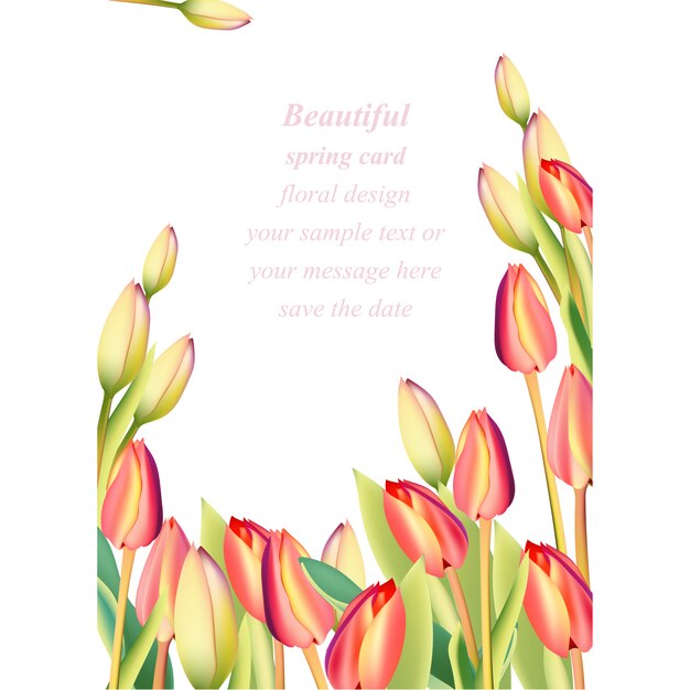 Tarjeta de primavera bonita