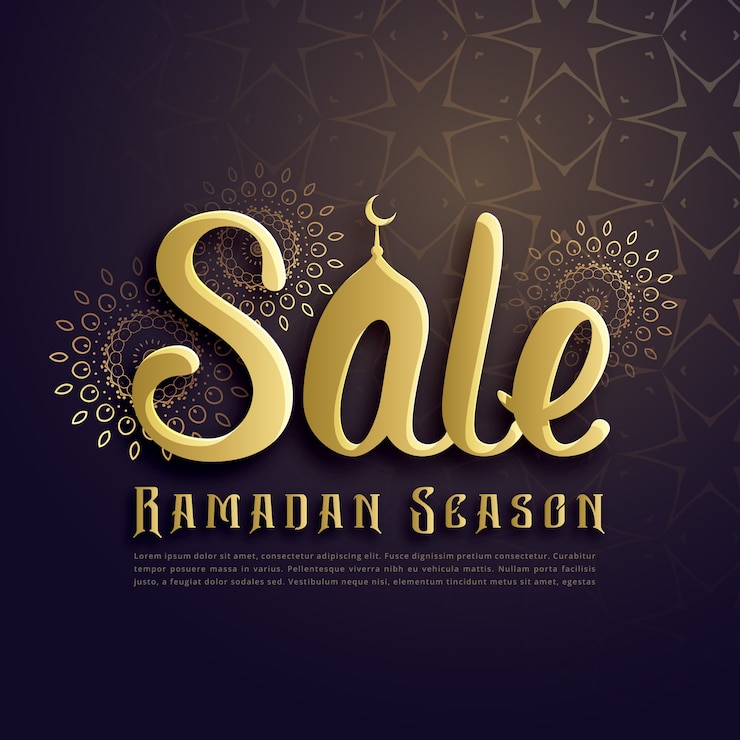 Vector gratuito tarjeta de rebajas de ramadan