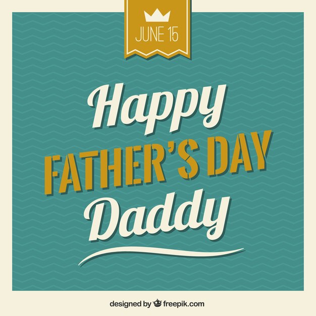 Tarjeta retro del día del padre