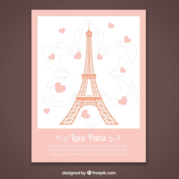 Tarjeta romántica de París