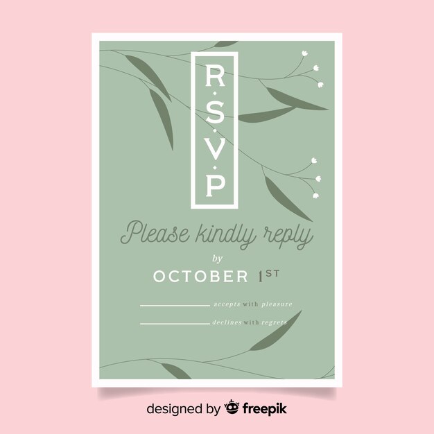 Tarjeta rsvp boda