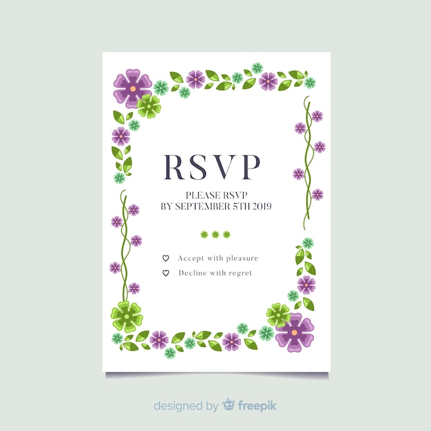 Tarjeta rsvp boda