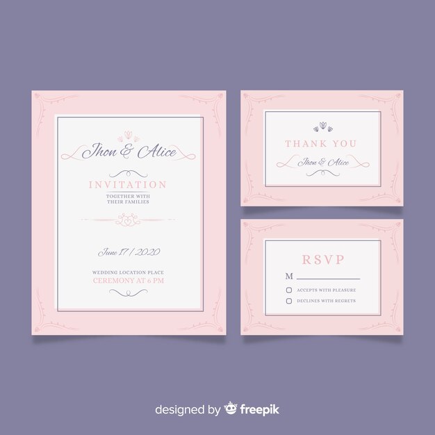 Tarjeta rsvp boda