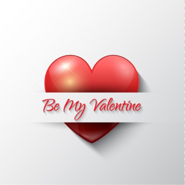 Tarjeta de San Valentín con corazón brillante