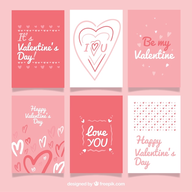 Vector gratuito tarjeta de san valentín dibujada a mano