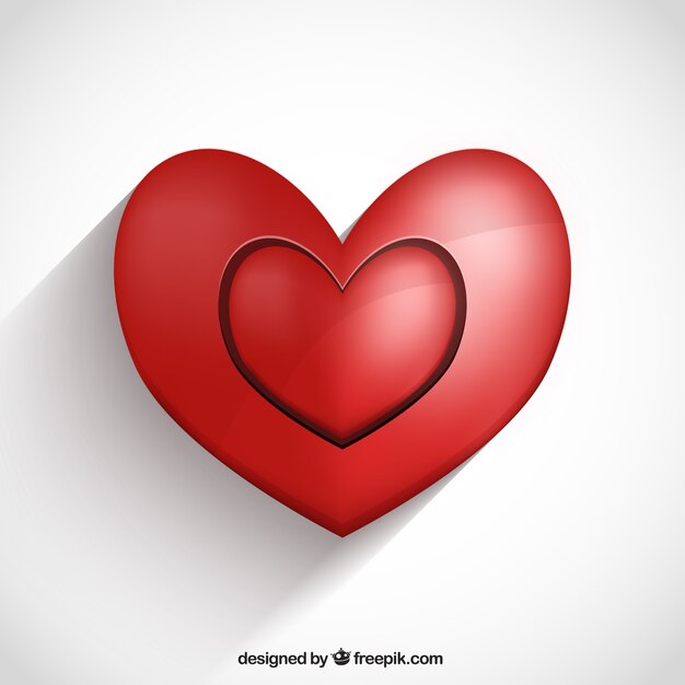 Tarjeta de San Valentín con dos corazones