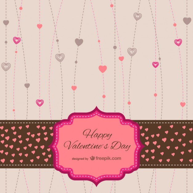 Tarjeta de San Valentín de papelería